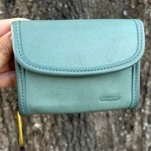 RARE Vintage Coach 7219 Multifunction Purse Wallet Ocean Blue